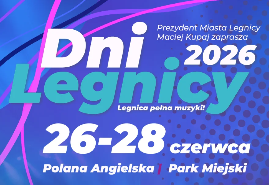 Grafika promująca Dni Legnicy 2026 – Legnica Pełna Muzyki